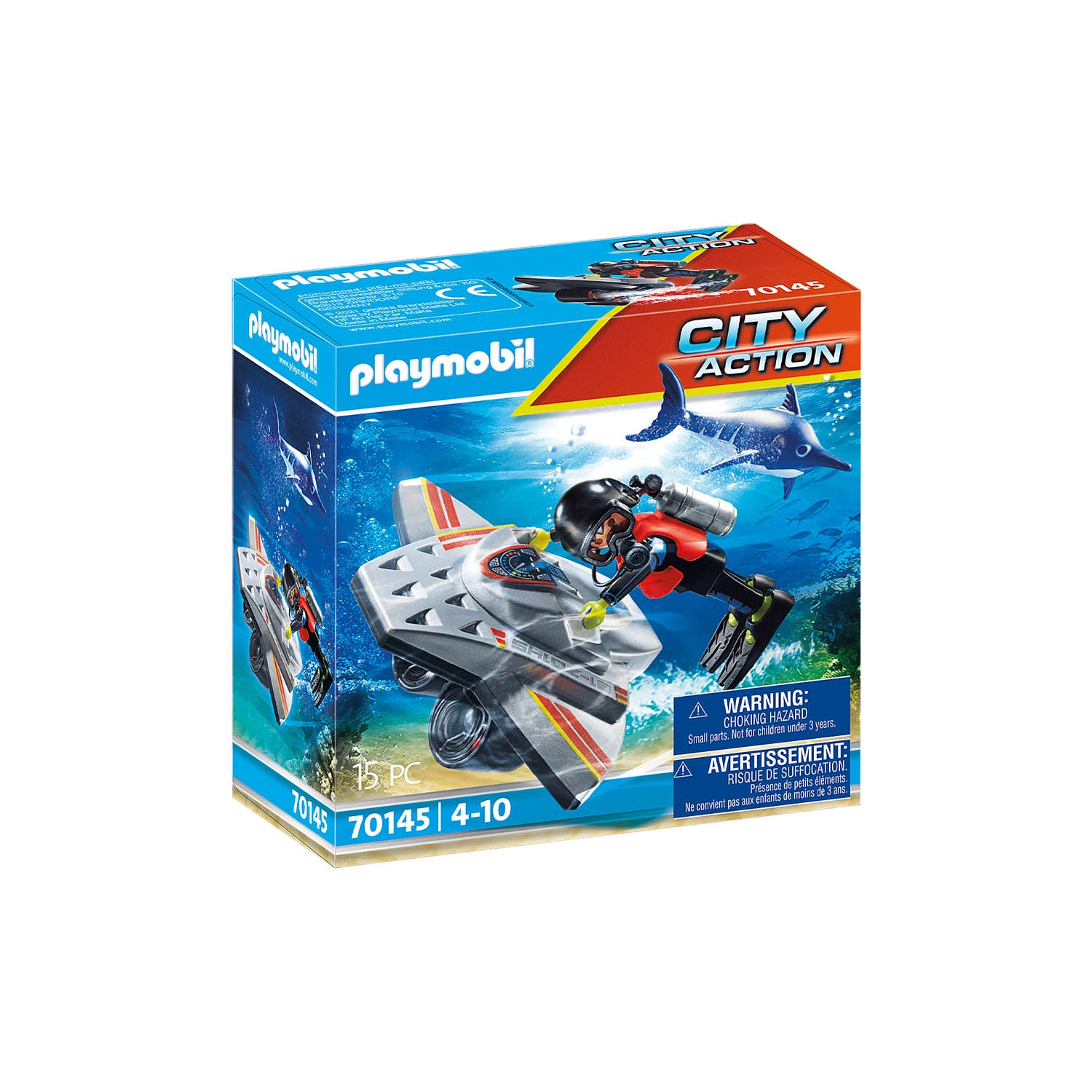 Playmobil - Scooter De Mergulho - City Action - 70145
