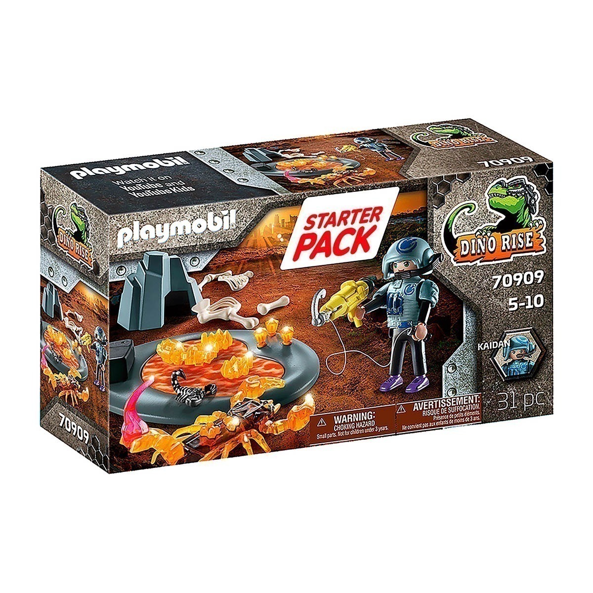 Playmobil - Dino Escorpião Do Fogo - Dino Rise - 70909