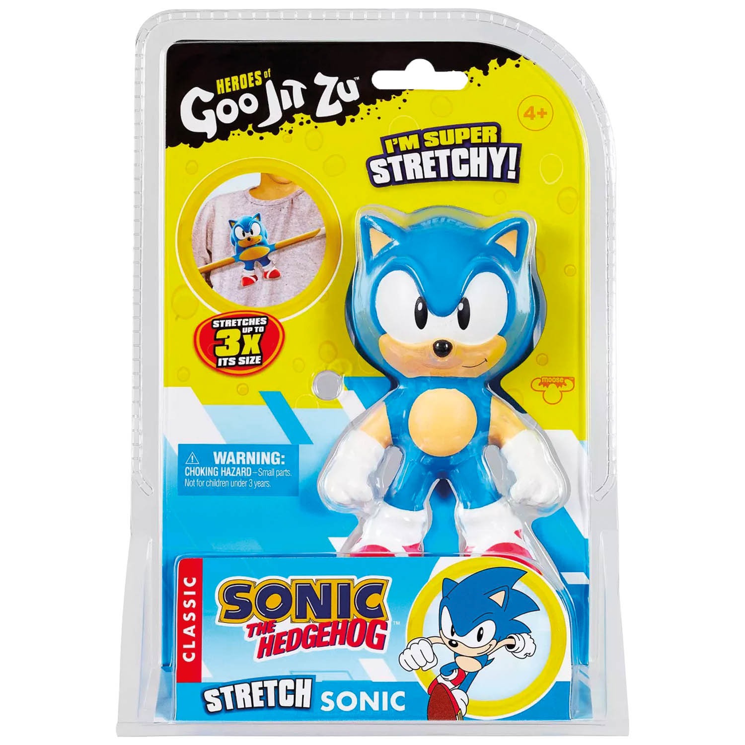 Boneco Elástico Que Estica Sonic Classico - Goo Jit Zu