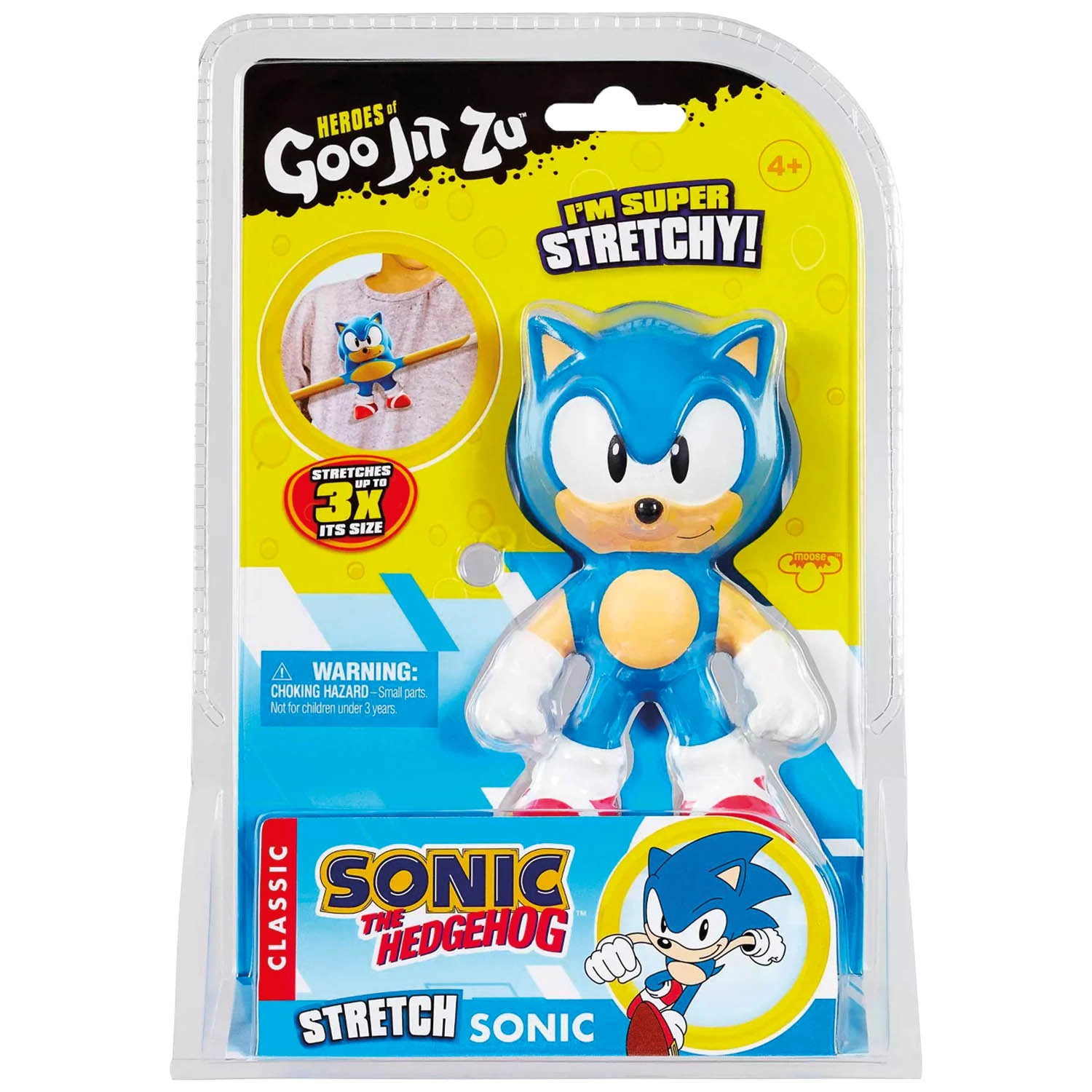 Boneco Elástico Que Estica Sonic Classico - Goo Jit Zu