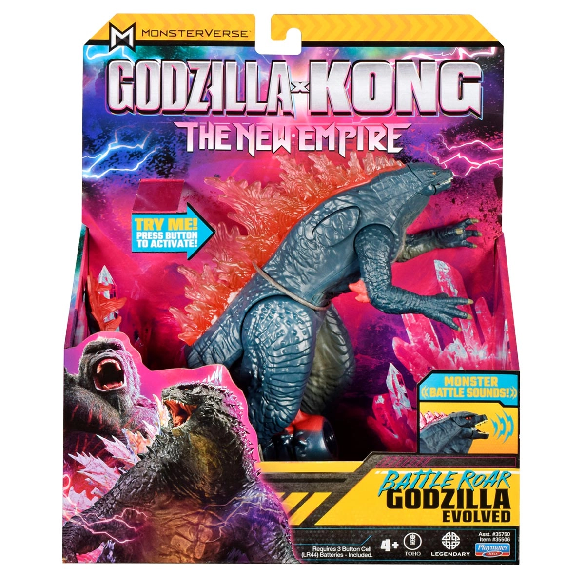 Boneco Godzilla Evoluído De 17Cm Com Som - Godzilla Vs Kong