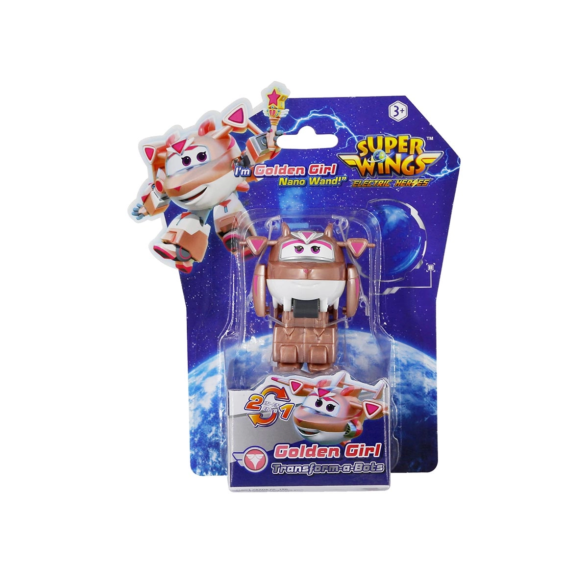 Boneco 5cm Avião Golden Girl Transform-a-Bots - Super Wings