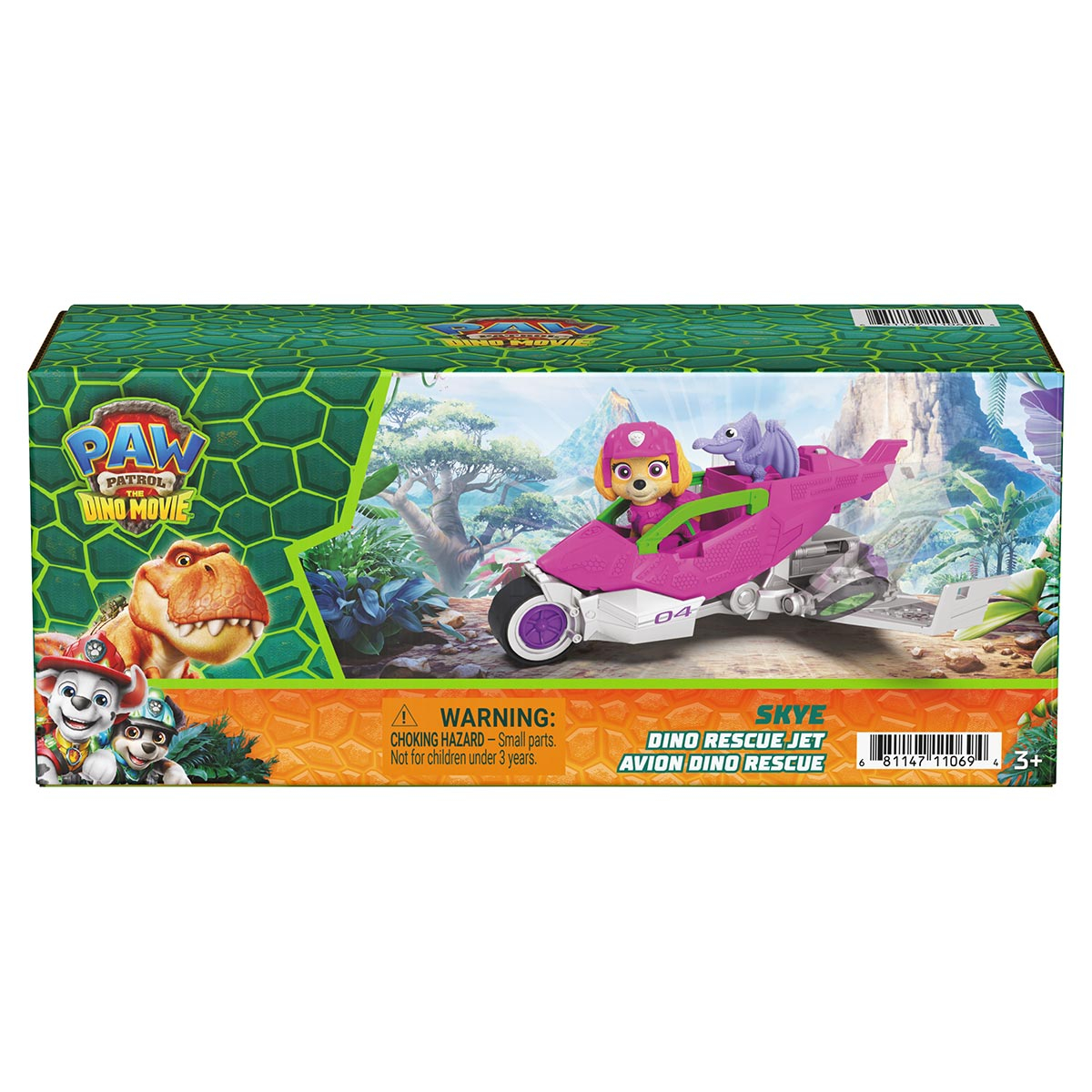 Jato da Skye + 2 Bonecos - Patrulha Canina: Uma Aventura Dino Jato da Skye + 2 Bonecos - Patrulha Canina: Uma Aventura Dino