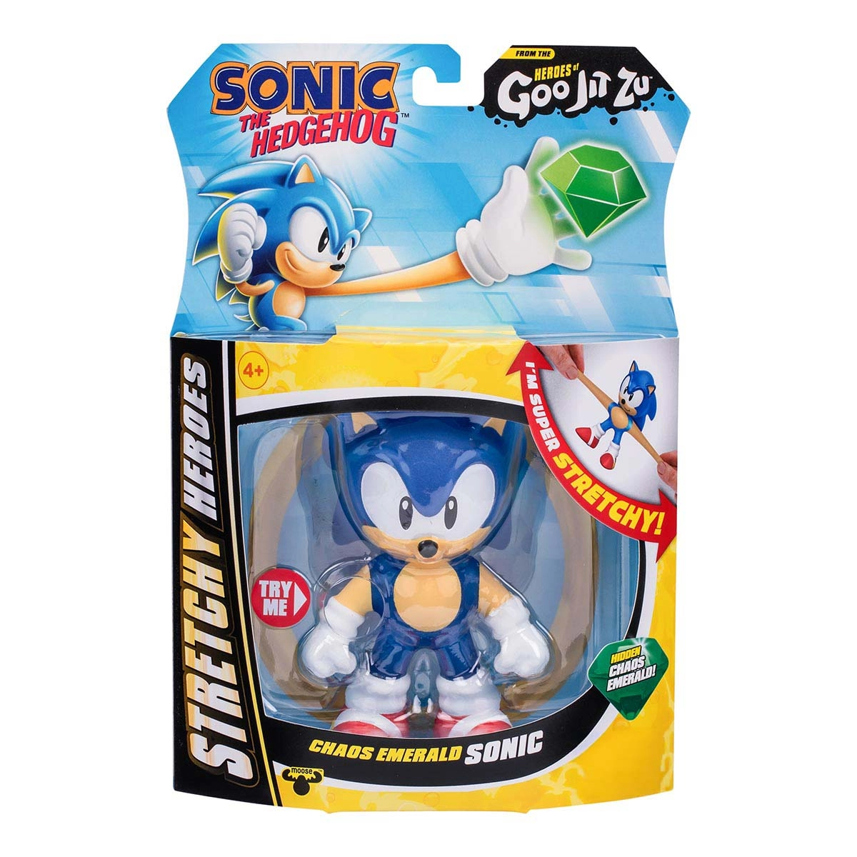Boneco Sonic de 13cm com Esmeralda do Caos - Goo Jit Zu Boneco Sonic de 13cm com Esmeralda do Caos - Goo Jit Zu