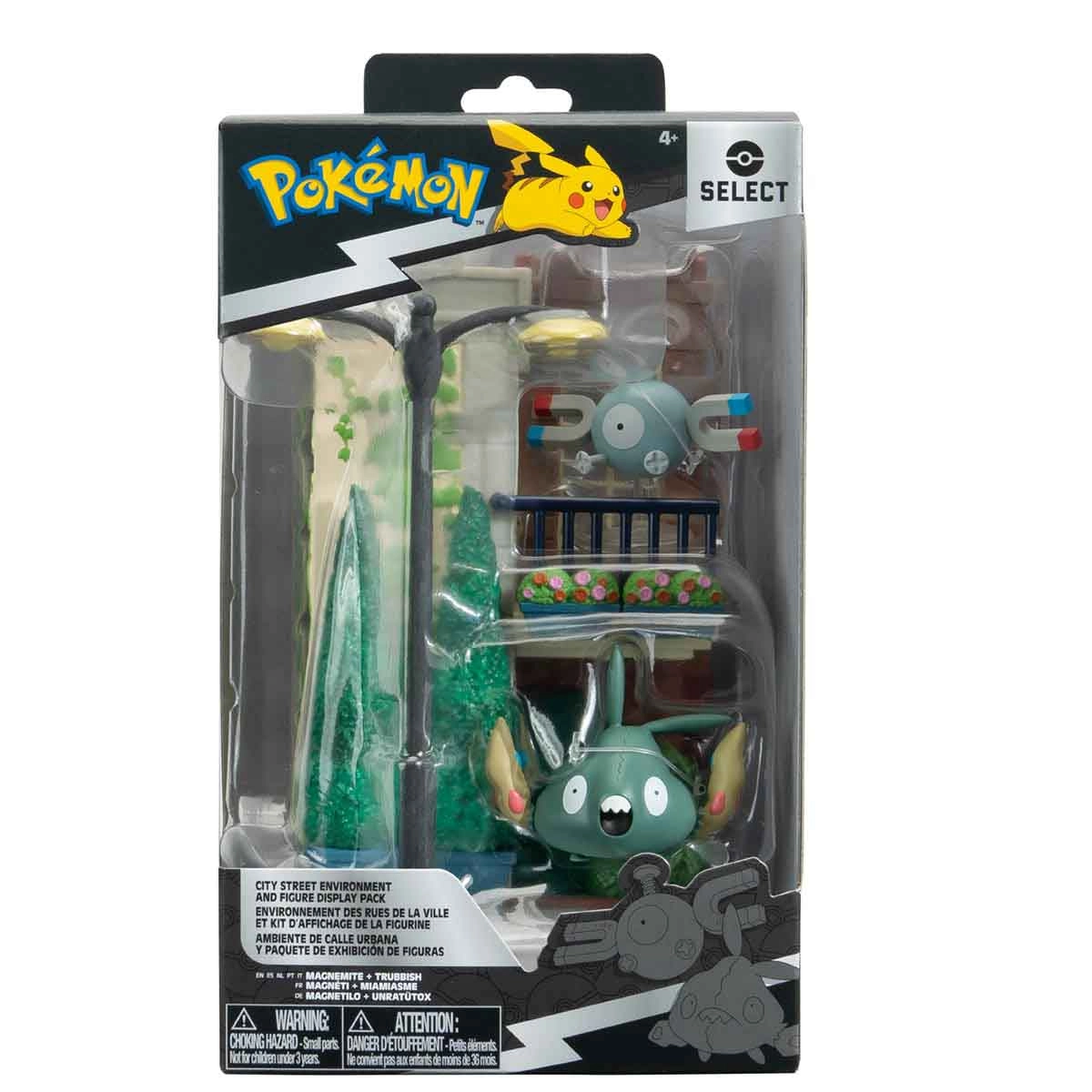 Rua Da Cidade 15Cm Com Boneco Magnemite E Trubbish - Pokémon
