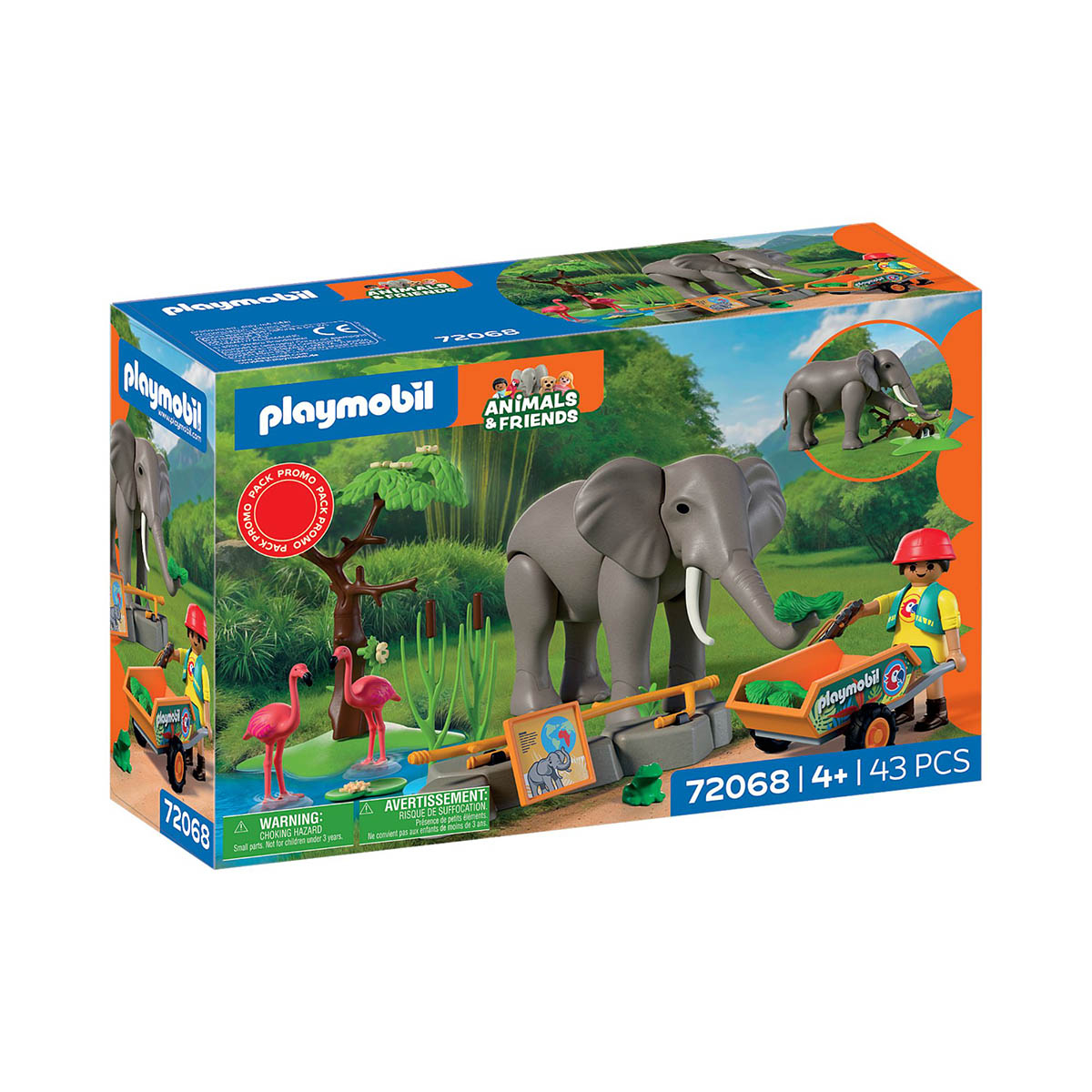 Elefante com Zoologo - Playmobil Animals & Friends 72068