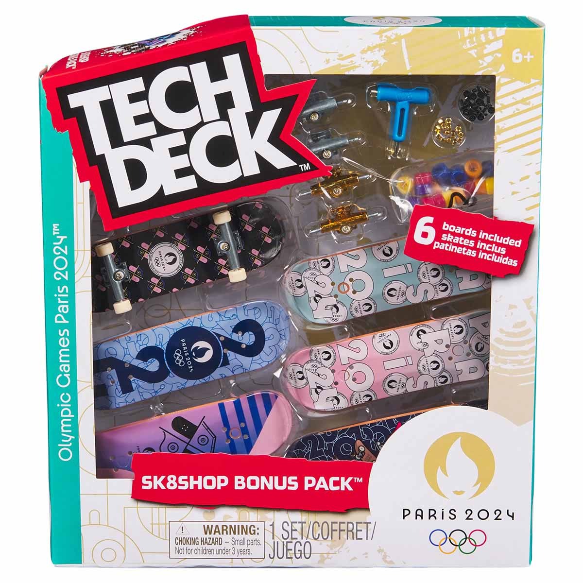Kit 3 Skate De Dedo Coleção Temática Paris 2024 - Tech Deck