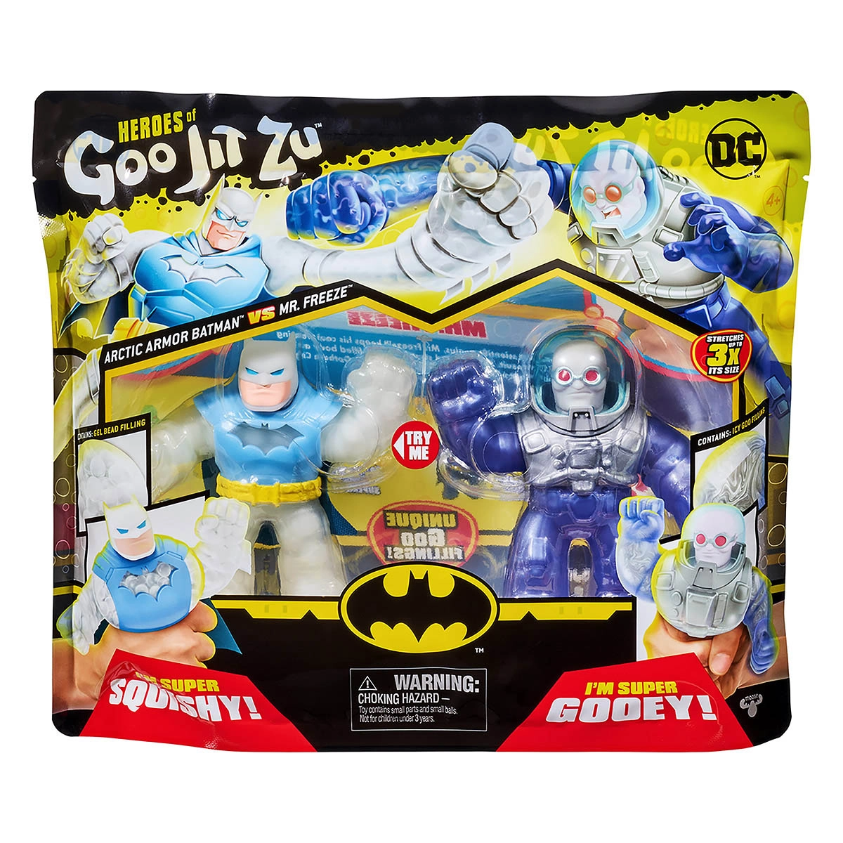 Goo Jit Zu - 2 Bonecos Elásticos De 10Cm - Batman E Sr.Frio