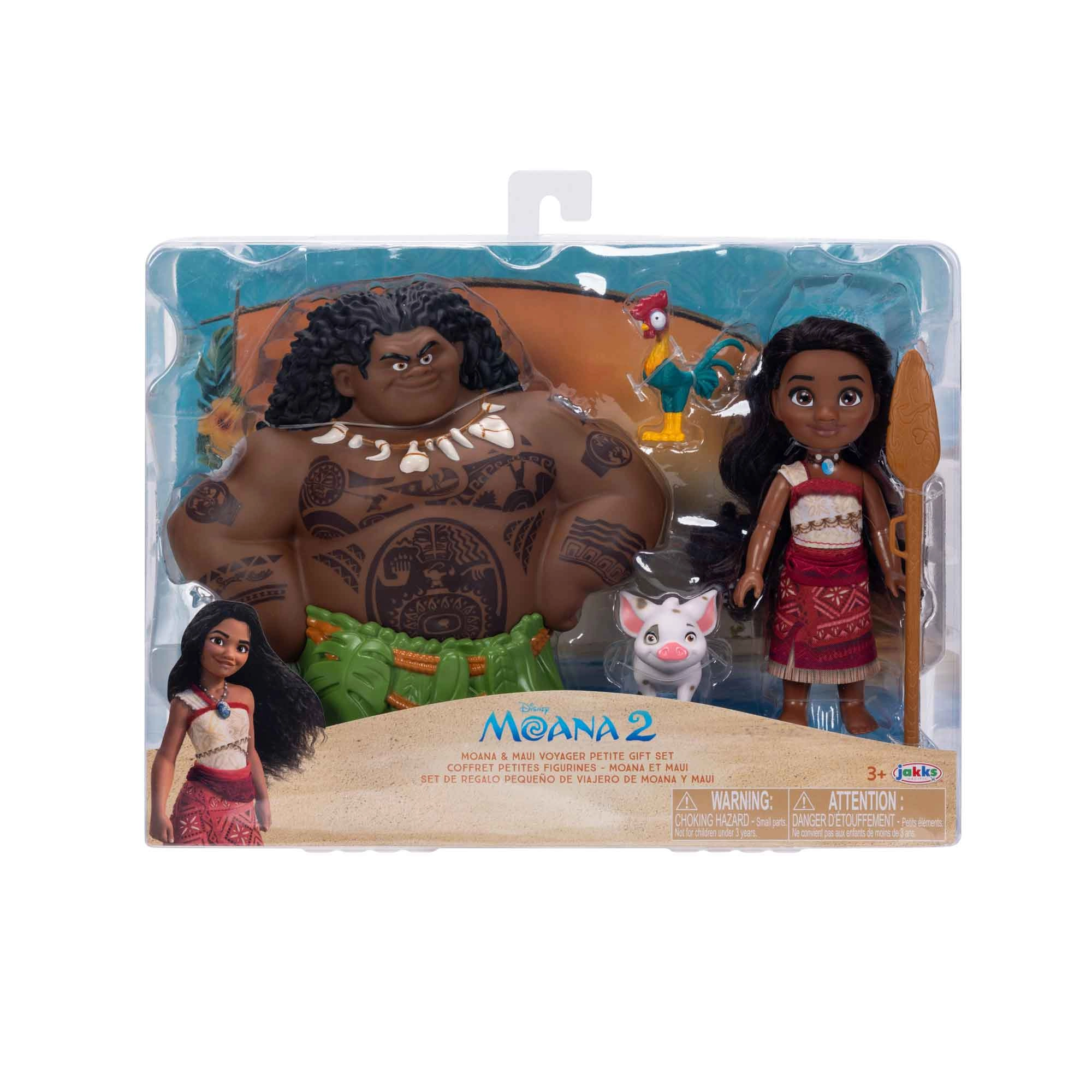 4 Bonecos Moana, Maui, Pua E Hei Hei - Moana 2