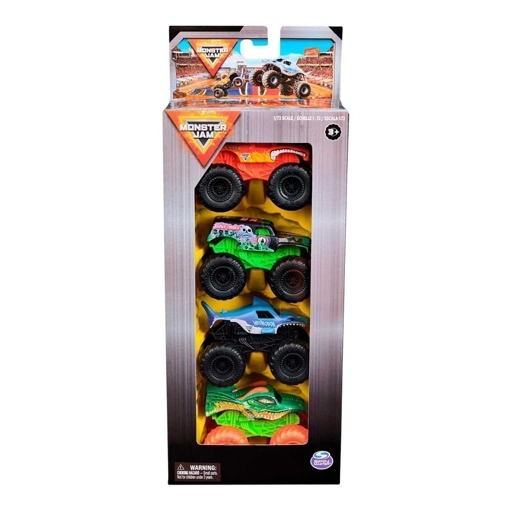 4 Carrinhos Dragon,El T. L.,Grave D.,Megalodon - Monster Jam