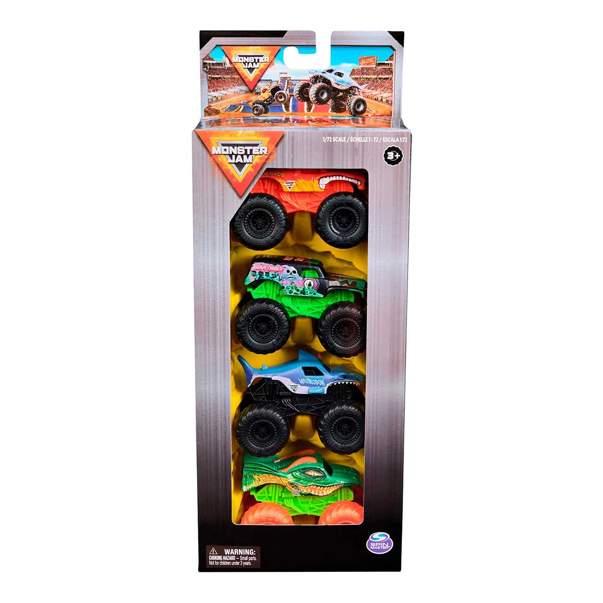4 Carrinhos Dragon,El T. L.,Grave D.,Megalodon - Monster Jam