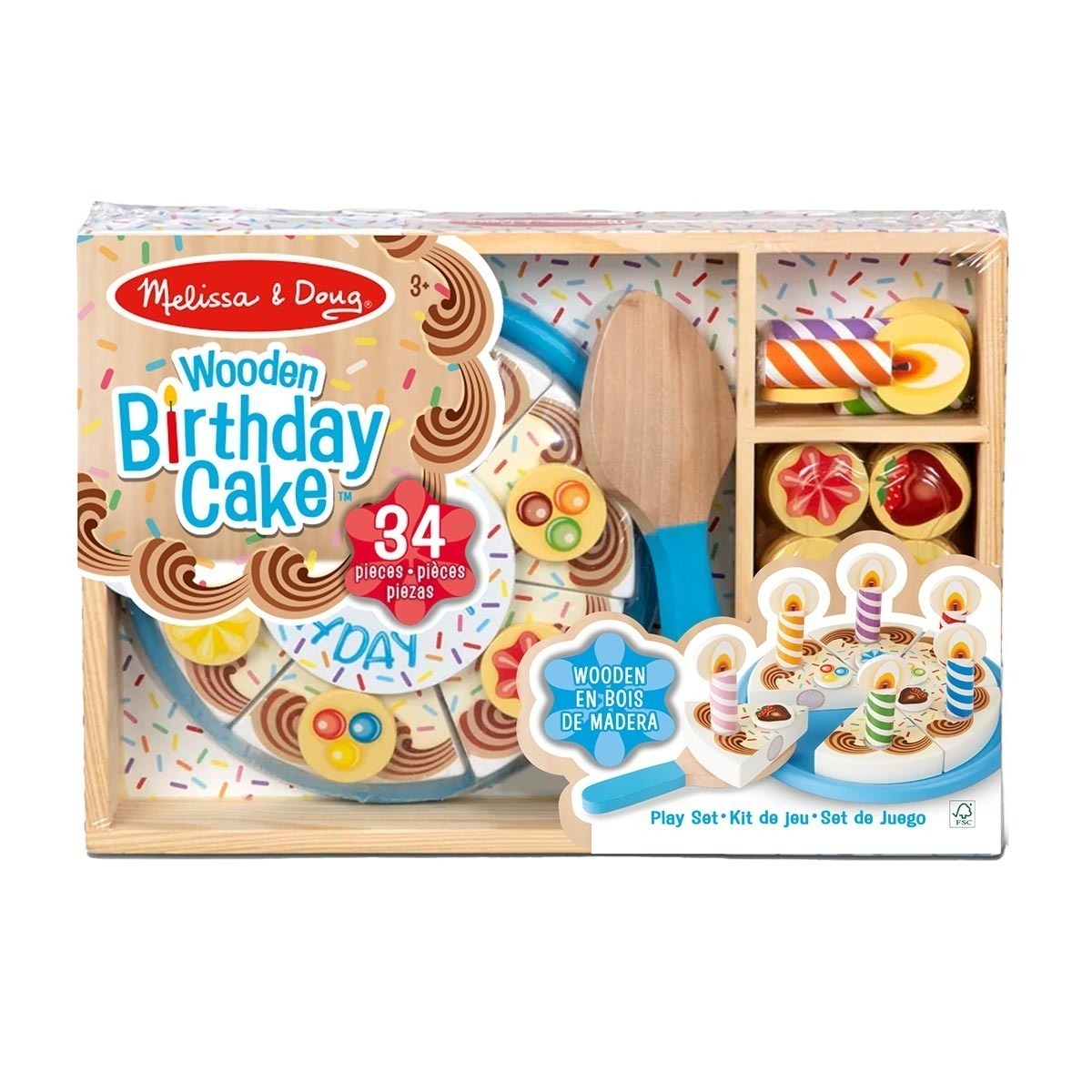 Comidinha Brinquedo Madeira Bolo Aniversario Melissa & Doug