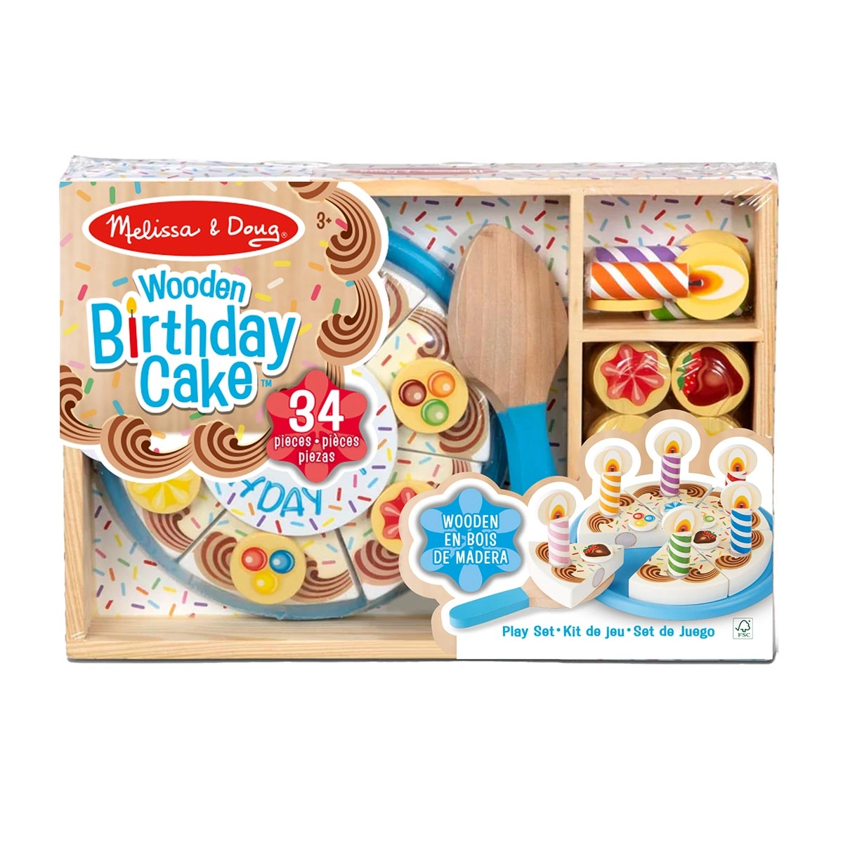 Comidinha Brinquedo Madeira Bolo Aniversario Melissa & Doug