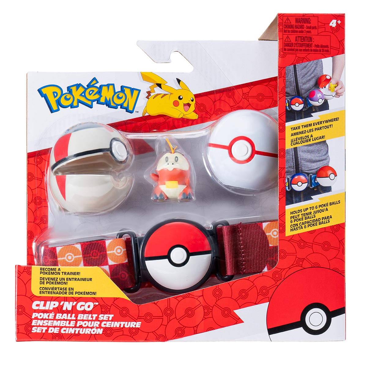 Cinto Com Boneco Fuecoco E 2 Pokébolas - Pokémon