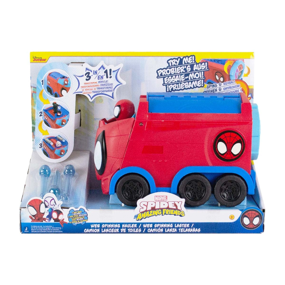 Spidey - Veículo Deluxe Transportador De Teia 3 Em 1