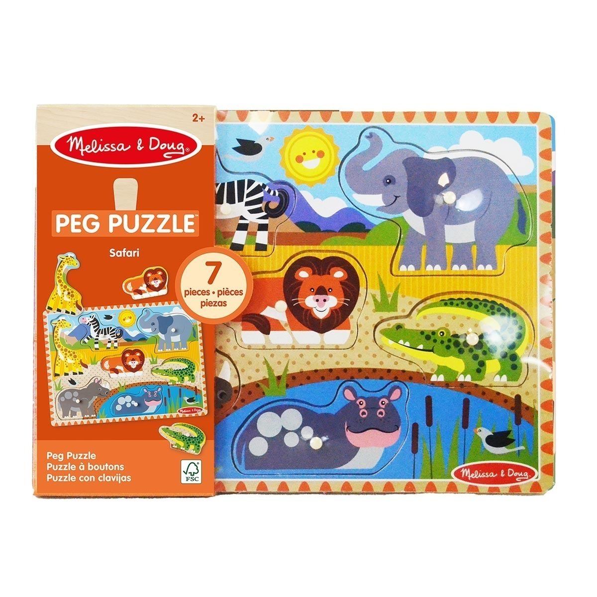 Quebra Cabeca Infantil de Madeira Safari - Melissa & Doug
