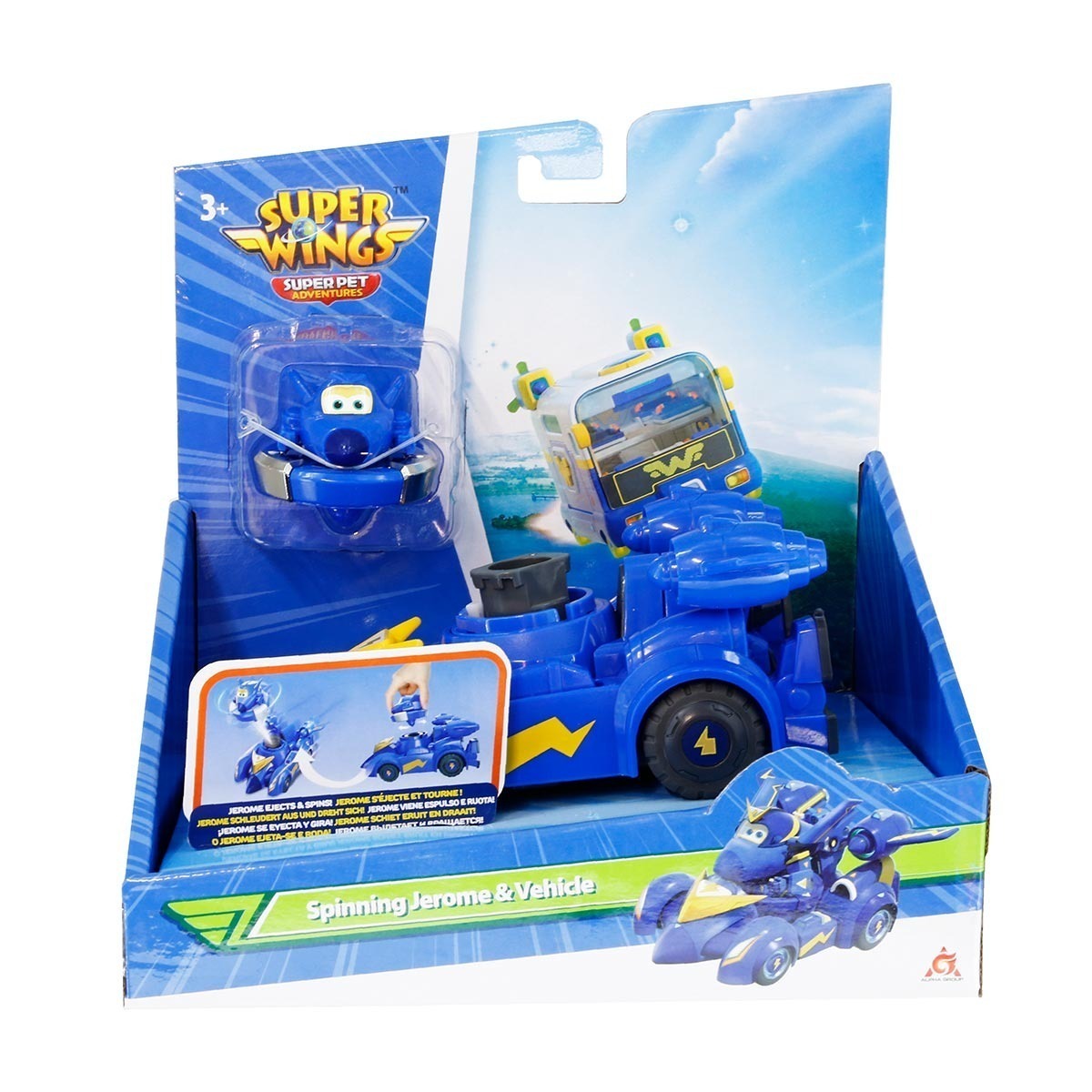 Carrinho Lançador Do Avião Jerome Giratório - Super Wings