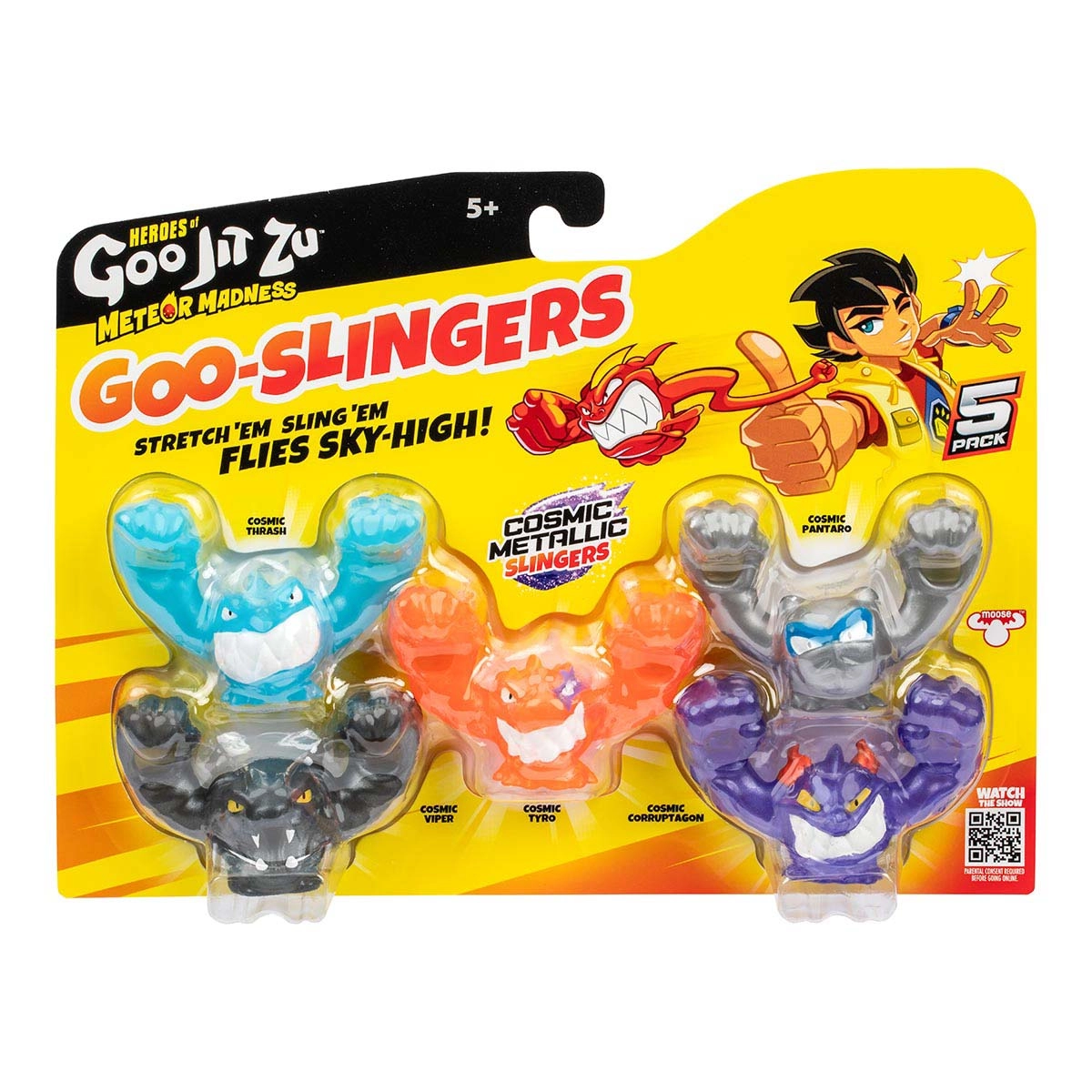 5 Bonecos Goo Slingers (Cosmic Metallic) - Goo Jit Zu