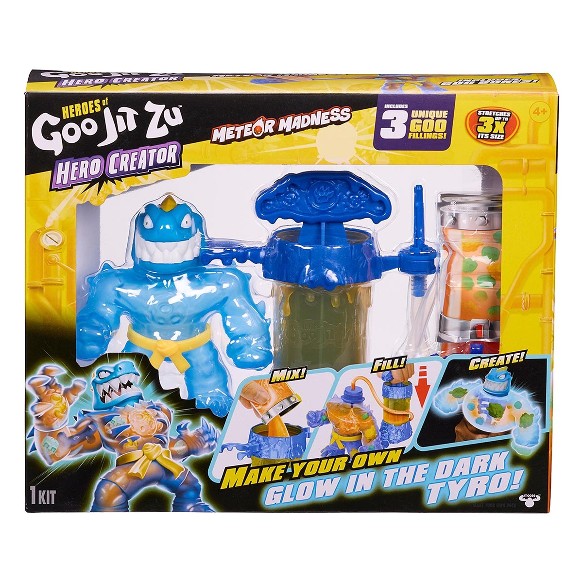 Criador de Heróis com Boneco Elástico Tyro - Goo Jit Zu