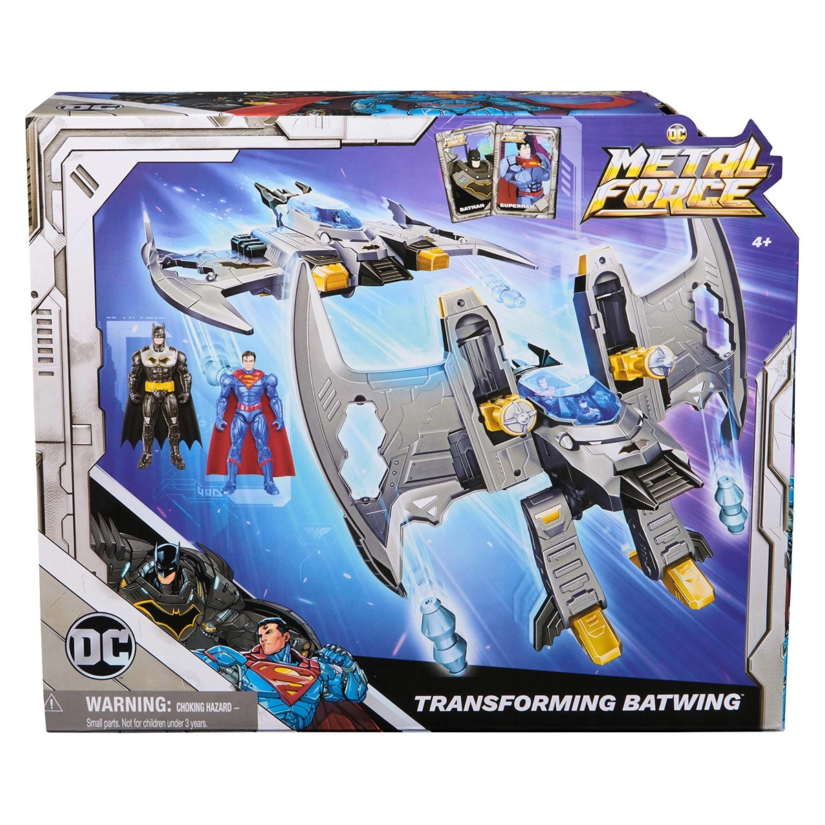 2 Bonecos com Asa de Morcego Metal Force - DC Comics
