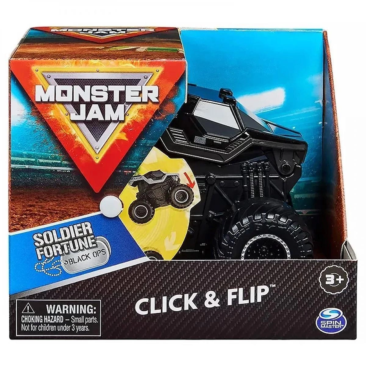 Carrinho Soldier Fortune Black Ops Click & Flip- Monster Jam Carrinho Soldier Fortune Black Ops Click & Flip- Monster Jam