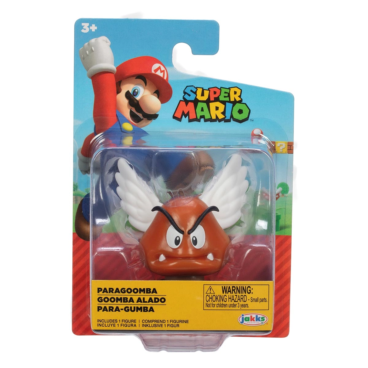 Boneco Articulado Goomba Alado de 6cm - Super Mario