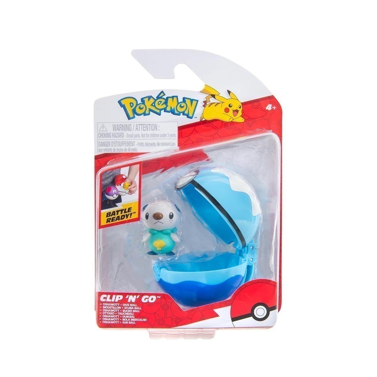 Boneco Oshawott Com Dive Ball  - Pokémon