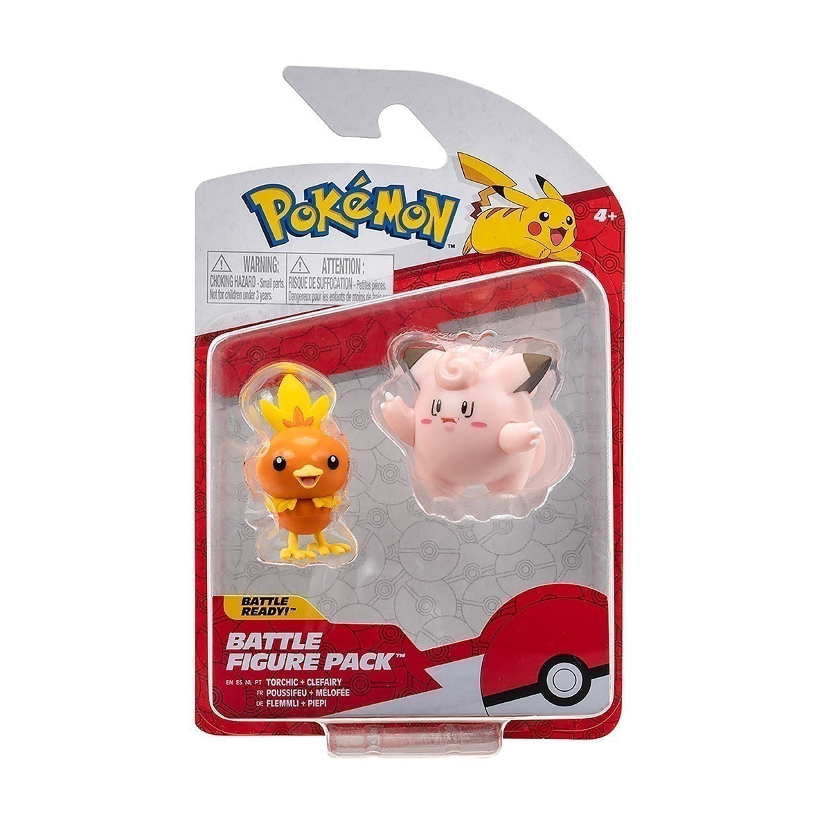 Pokémon - 2 Figuras De Ação Torchic E Clefairy - Sunny