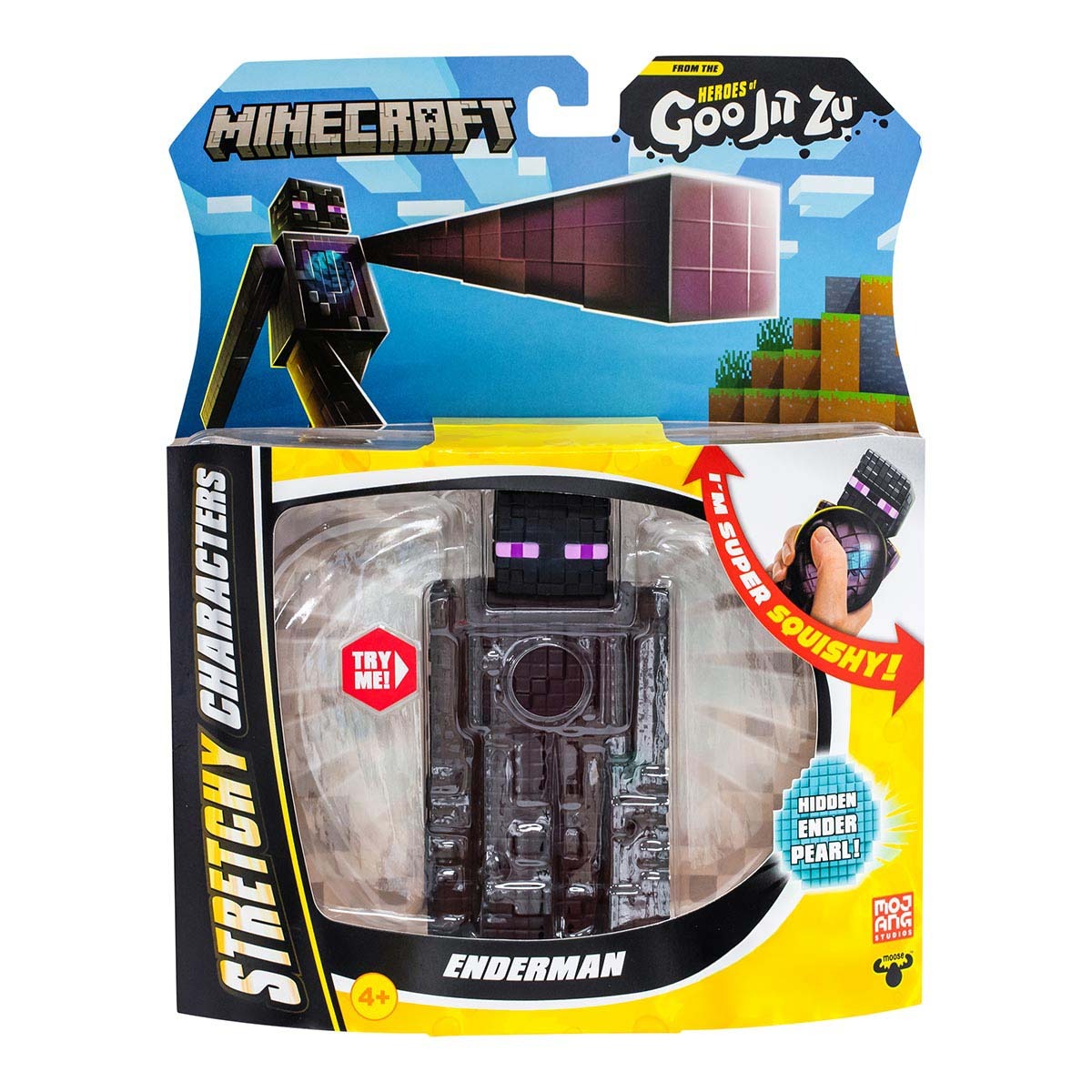 Boneco Enderman de 13cm - Goo Jit Zu Minecraft