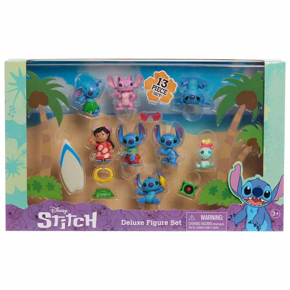 Set Deluxe Com 8 Bonecos E Acessórios Lilo &Amp; Stitch - Disney