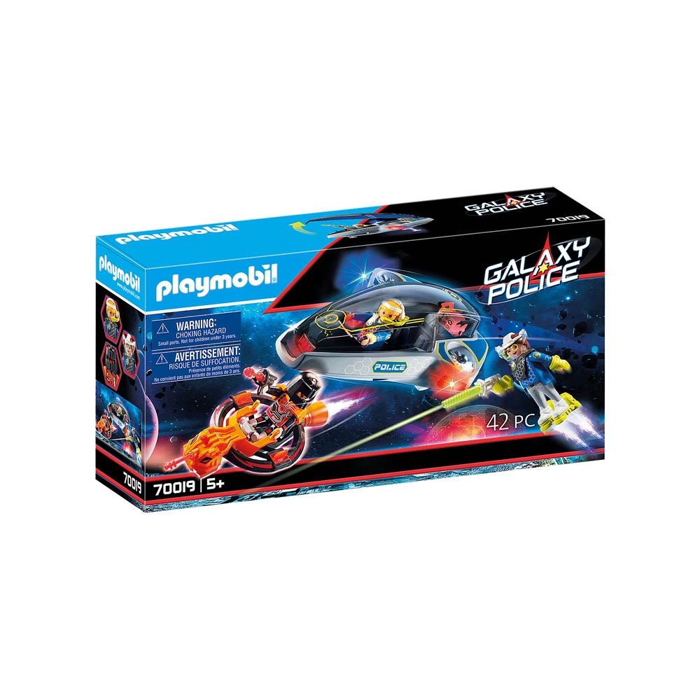 Playmobil - Polícia Galáctica Com Planador - Galaxy Police - 70019