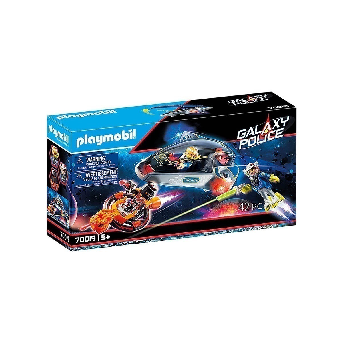 Playmobil - Polícia Galáctica Com Planador - Galaxy Police - 70019