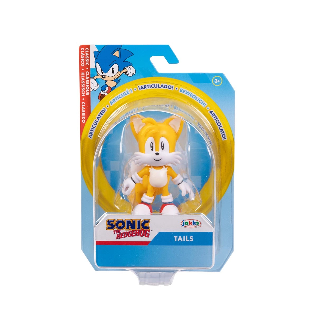 Boneco Articulado Tails Classico de 5cm - Sonic