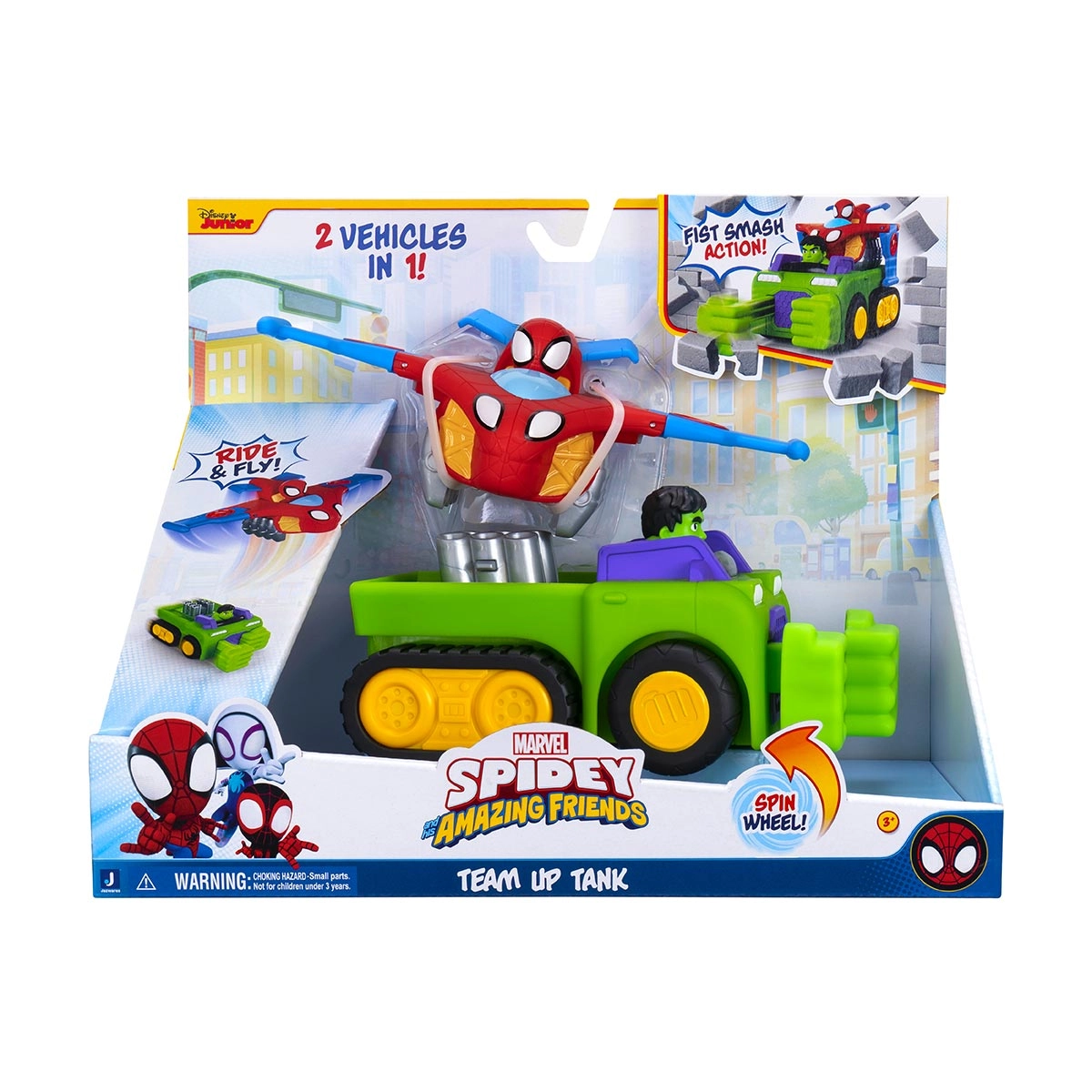 Carrinho Tanque 2 em 1 do Hulk com Spidey - Spidey