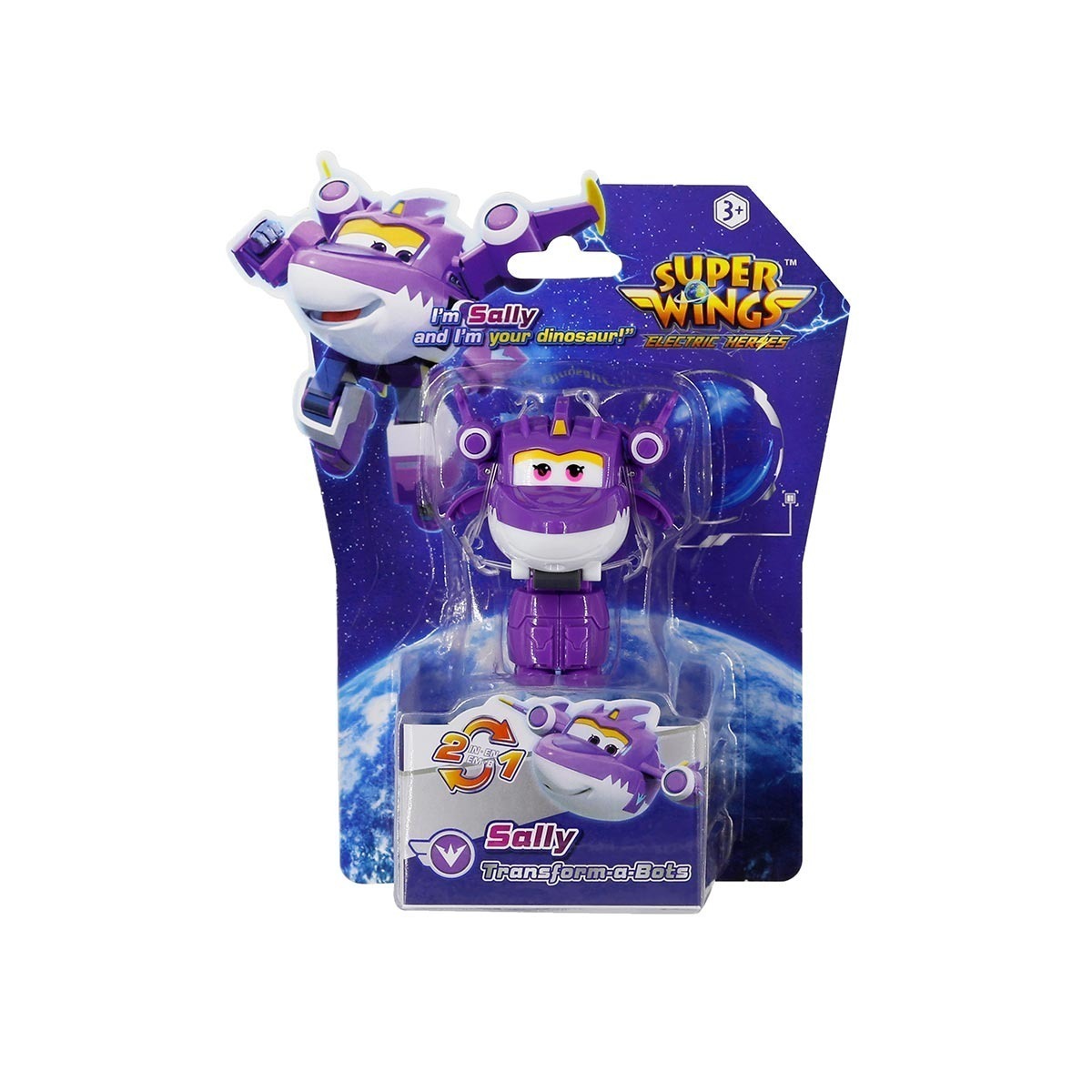 Boneco 5cm Avião Sally Transform-a-Bots - Super Wings