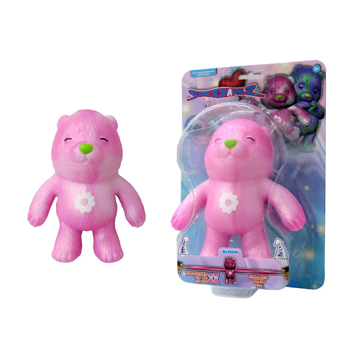 Boneco Elástico Urso Twinkle Bloom De 12Cm - Stretchapalz Boneco Elástico Urso Twinkle Bloom De 12Cm - Stretchapalz