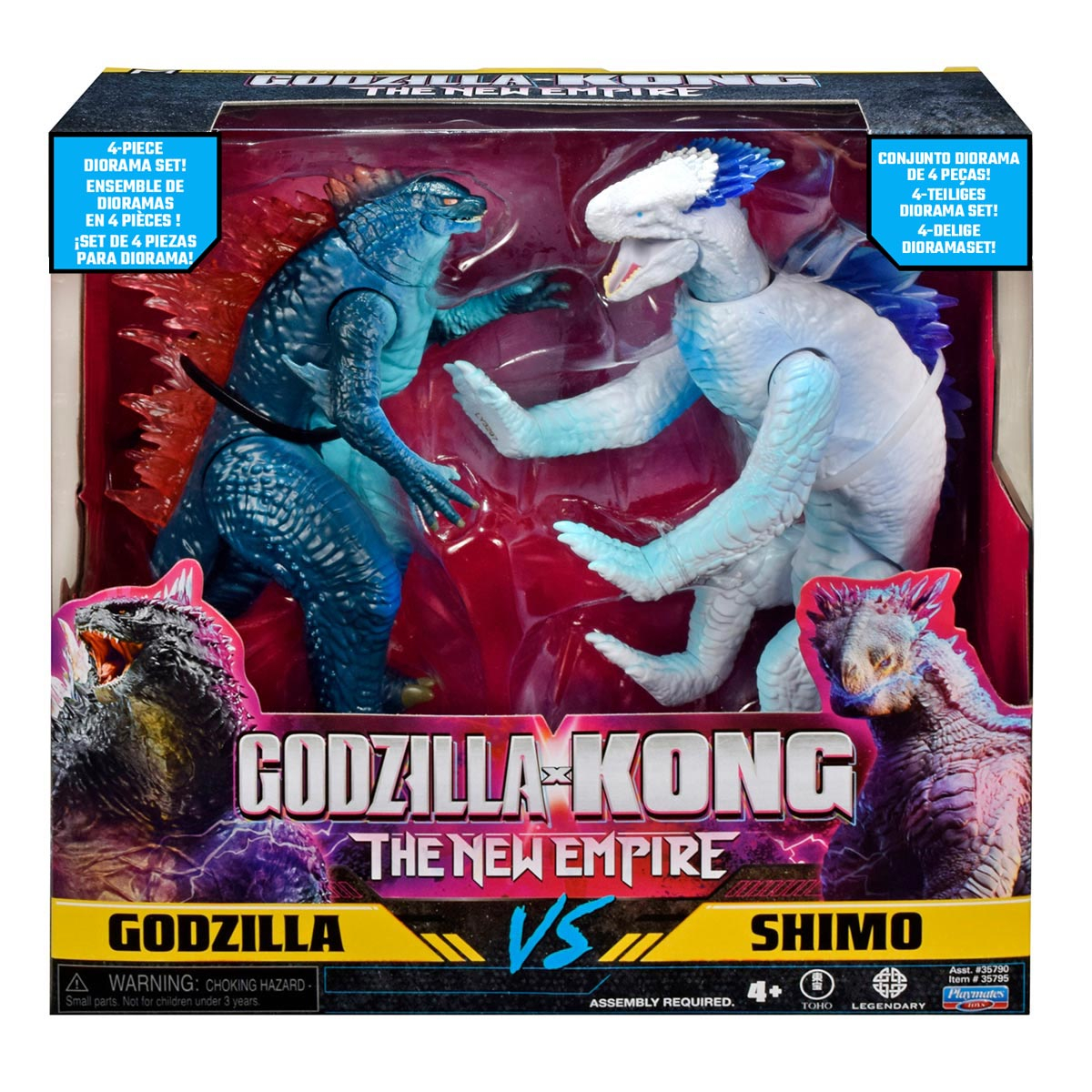 2 Bonecos Godzilla Vs Shimo De 15Cm Com Acessórios Godzilla