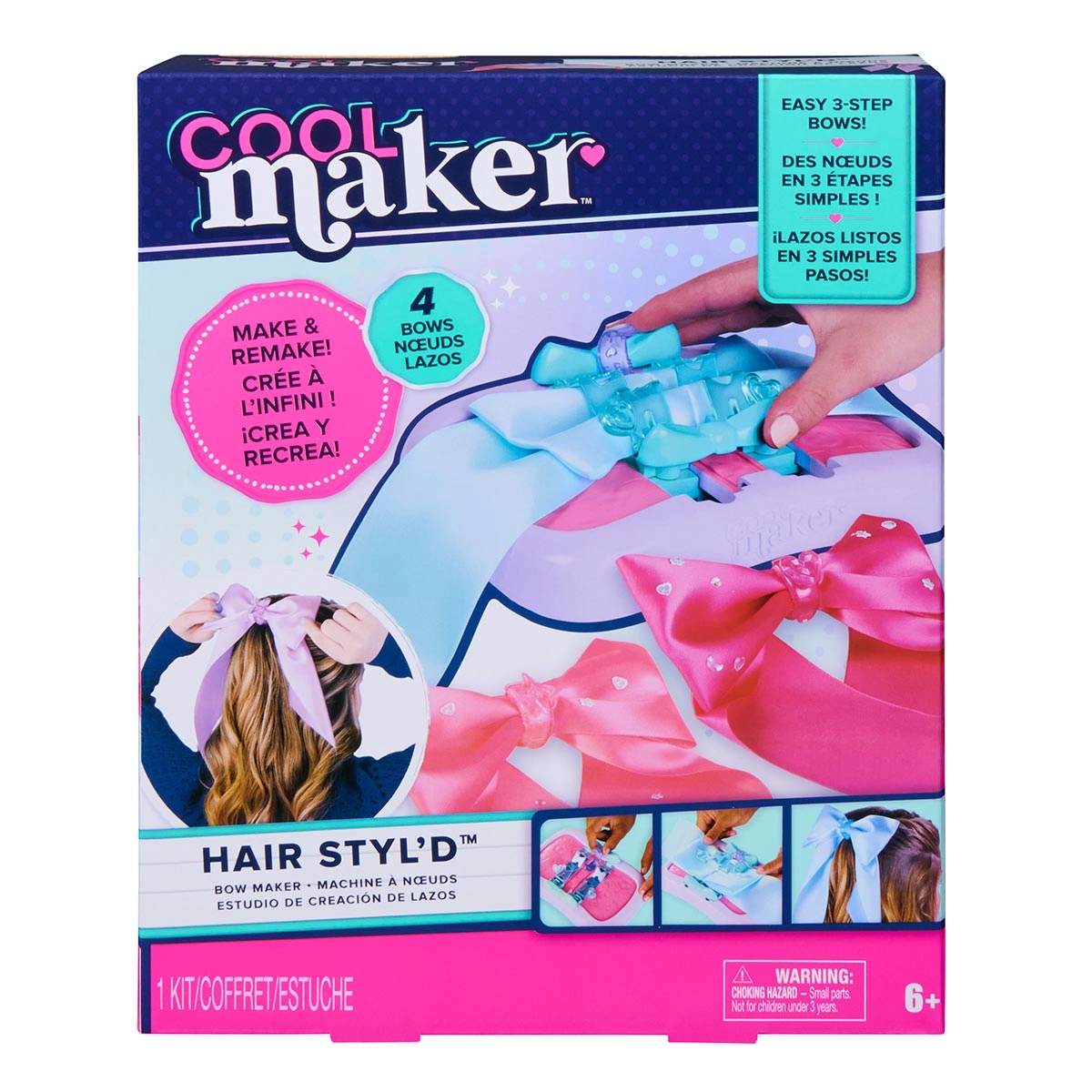 Kit de Customização de Laços de Cabelo - Cool Maker