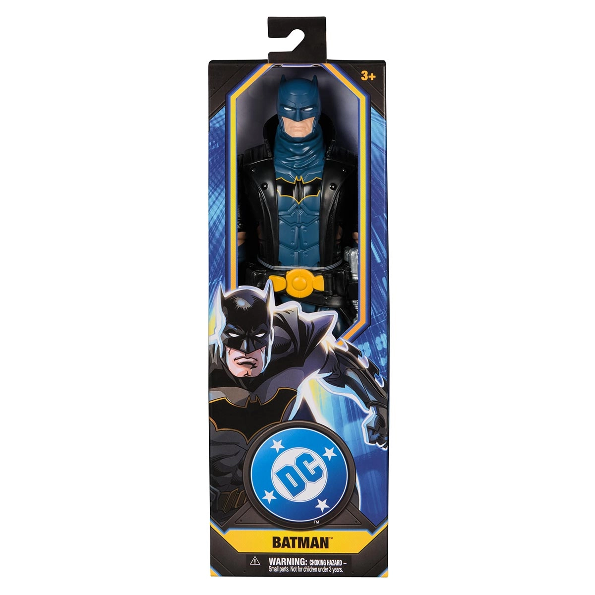 Boneco Batman Azul com Sobretudo Preto De 30Cm - Batman Boneco Batman Azul com Sobretudo Preto De 30Cm - Batman