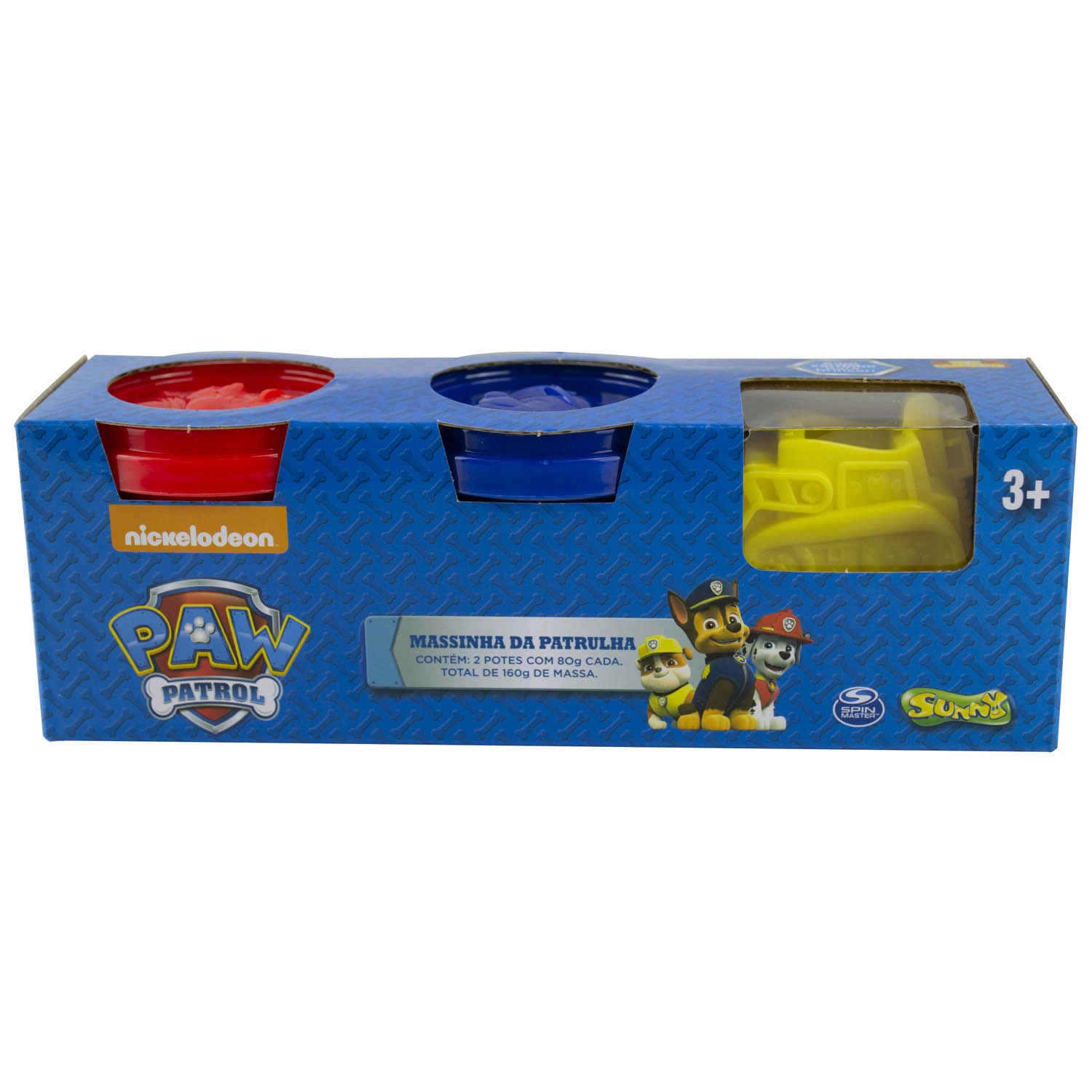 Ki-Massa Patrulha Canina 2 Potes - Vermelho, Azul E Amarelo
