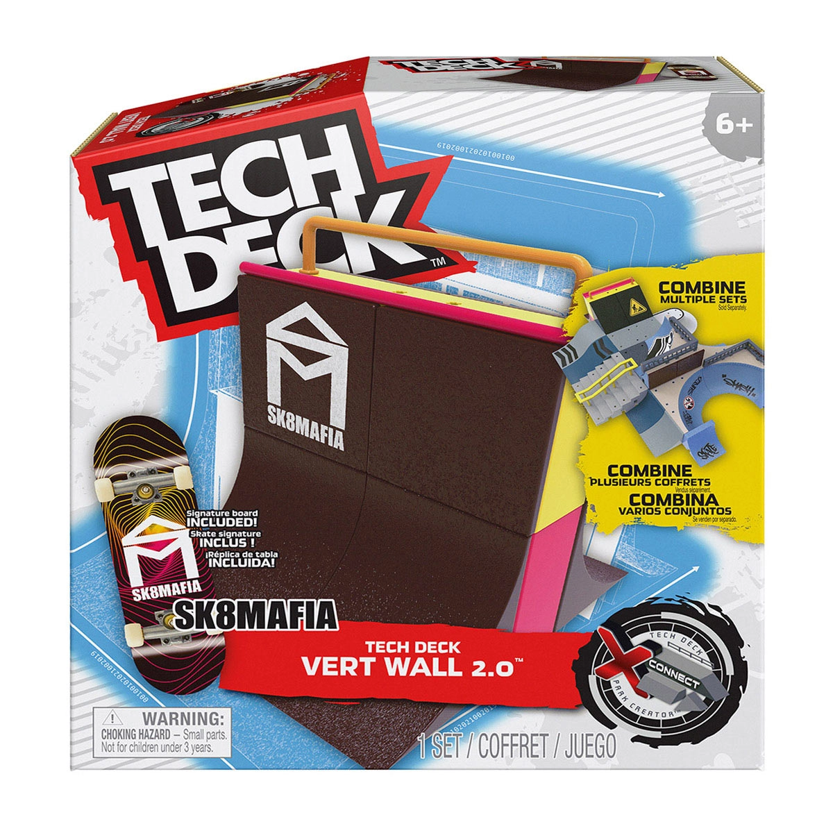 Pista Vert Wall 2.0 + Skate De Dedo Sk8Mafia - Tech Deck