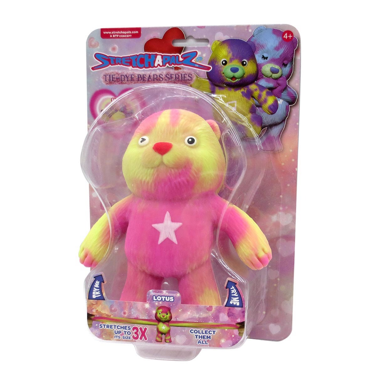 Boneco Elástico Urso Tie-Dye Lotus De 12Cm - Stretchapalz