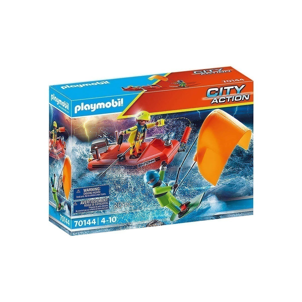 Playmobil - Lancha De Resgate Kitesurfer - City Action - 70144