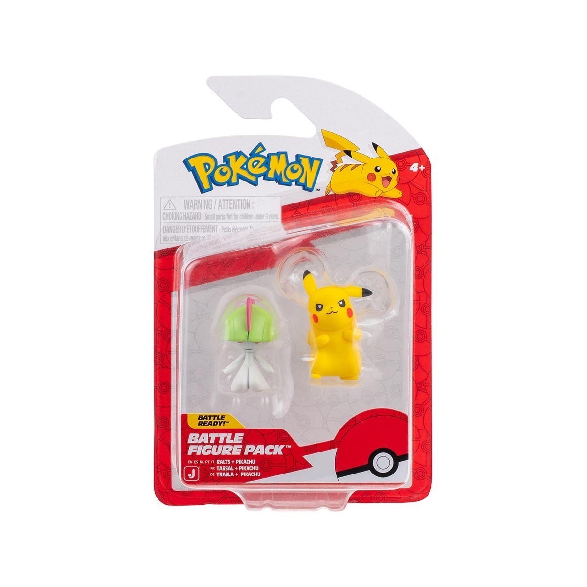 2 Bonecos De Batalha Ralts e Pikachu  - Pokémon