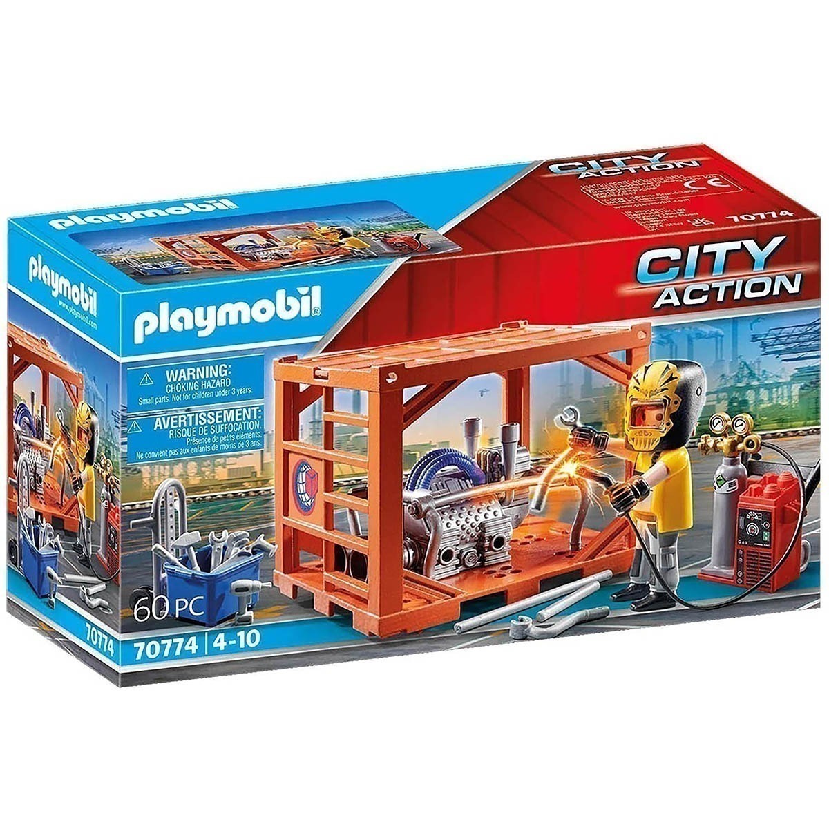 Playmobil - Fabricante De Conteiner - City Action - 70774