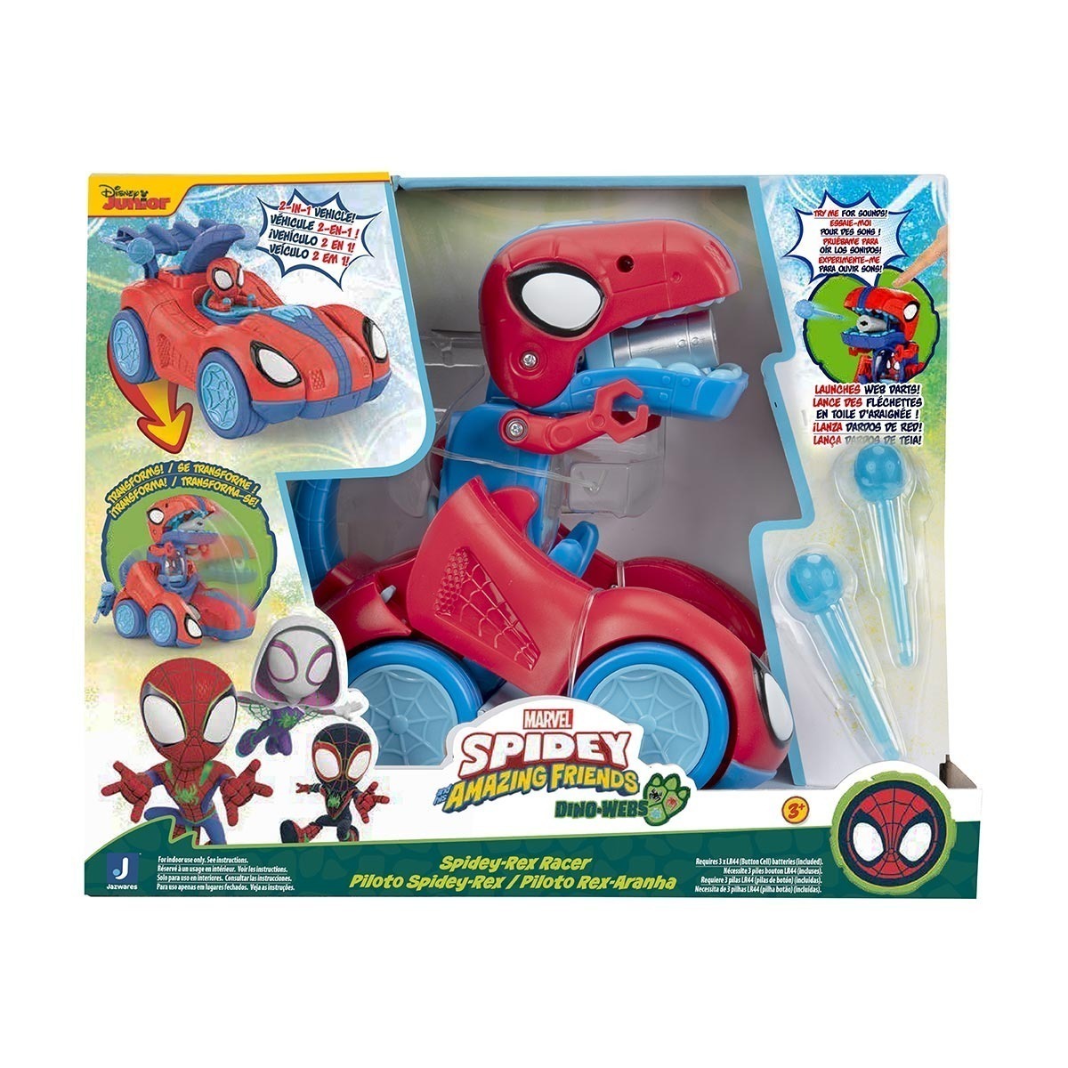 Carrinho Rex-Racer 2 em 1 do Homem Aranha - Spidey