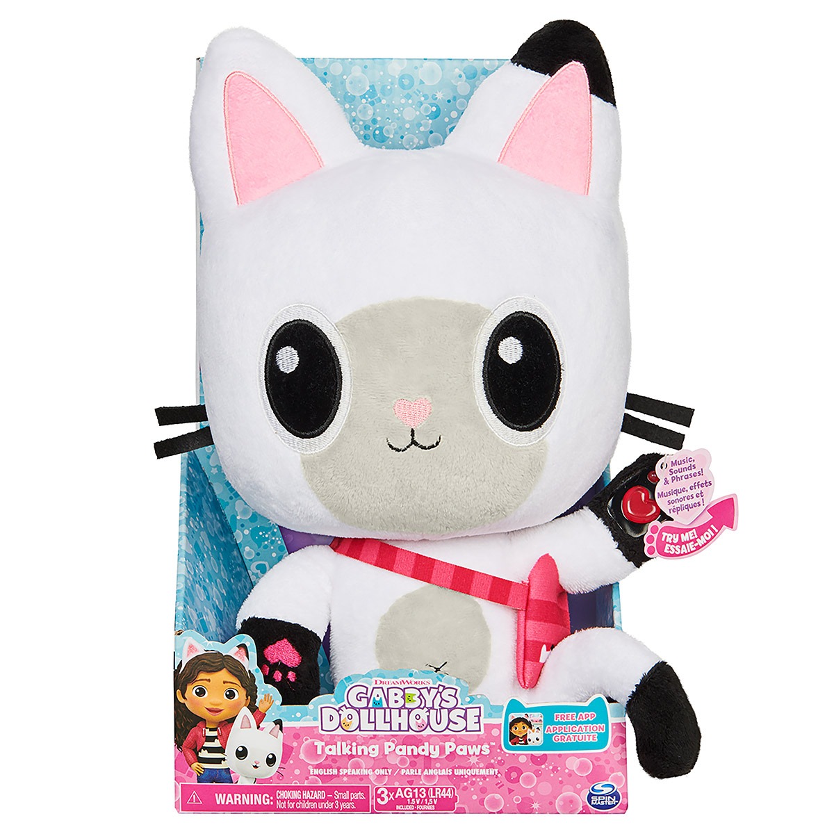 Gabby'S Dollhouse - Pélucia De 30Cm Pandy Paws Com Som E Luz