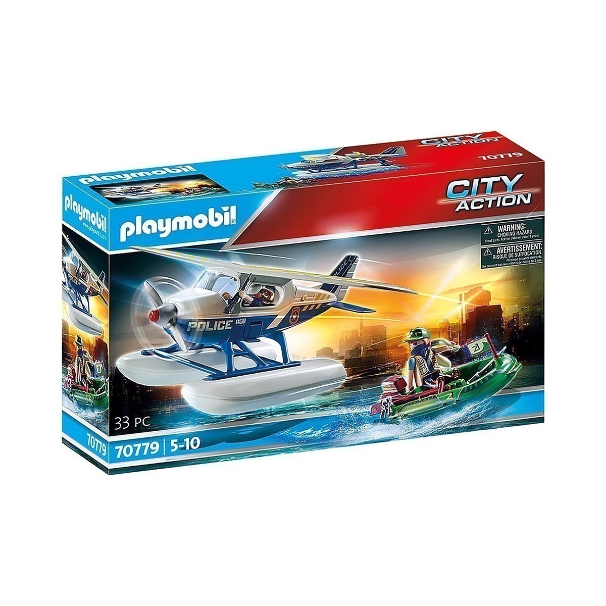 Playmobil - Hidroavião Da Polícia - City Action - 70779