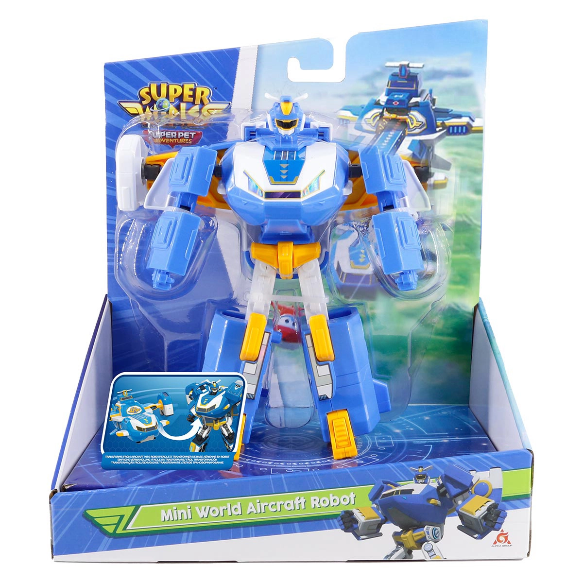 Boneco Robô Transformador de Aeronaves Mundial - Super Wings