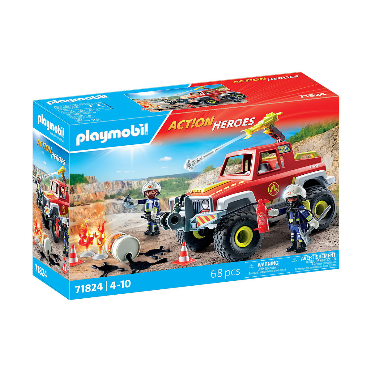 Caminhão de Combate a Incêndio - Playmobil Action Heroes 71824